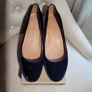 Madewell Night Vision Navy Blue Ella Velvet Pump sz.9-9.5